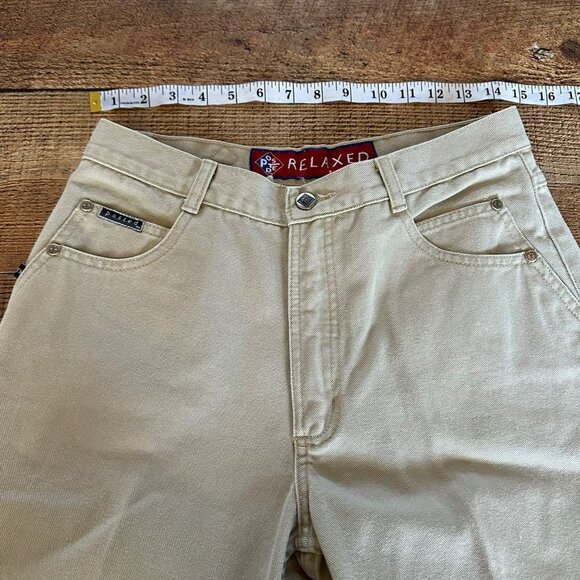 Posted Women's Relaxed Fit Tan Denim Jeans -11 - Picture 4 of 10
